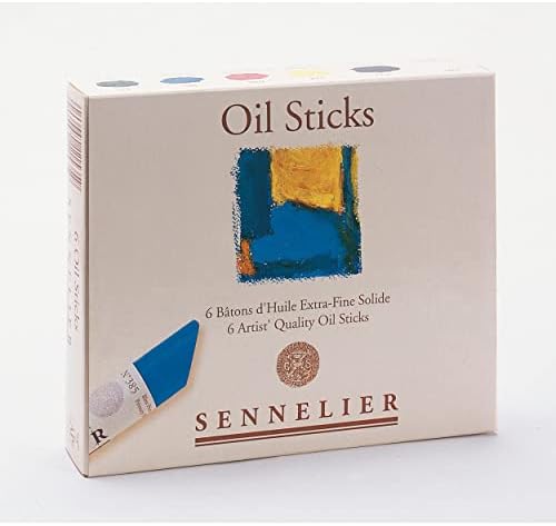 Sennelier Medium Oil Stick Set, 6 Count (Pack of 1), Multicolor Sennelier