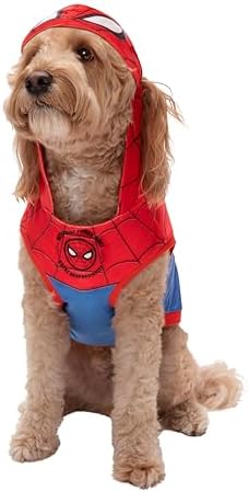 MARVEL Spider-Man Pet Hoodie Halloween Costume - Sleeveless Hooded Pet Shirt with Costume Design(Small) Marvel