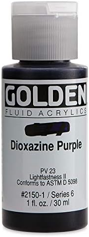 Golden Fluid Acrylic Paint 1 Ounce-Dioxazine Purple GOLDEN