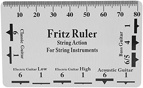 Универсальная линейка для измерения высоты струн электрогитары и бас-гитары, мягкая и устойчивая, 85 x 54 мм Walfront