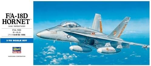 Модель самолета Hasegawa 1/72 F/A-18D Hornet, версия для Корпуса морской пехоты США, 101 деталь, с высоким уровнем детализации ハセガワ