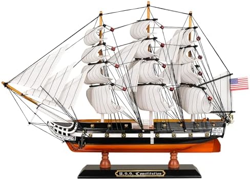 SAILINGSTORY Wooden Model Ship USS Constitution 1/225 Scale Replica Ship Model Sailboat Decor HOME DECOR SAILINGSTORY