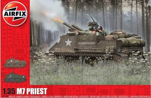 Airfix M7 Priest 1:35 WWII Military Tank Armor Plastic Model Kit A1368 Airfix