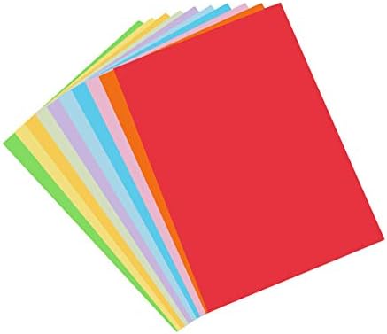 Color A4 Paper, 100 Pcs A4 DIY Craft Origami Paper for Coloured Printer Paper, DIY Arts, Crafts, Paper Cutting(10 Colors) July miracle