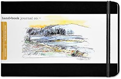 Speedball Art Products Travelogue Drawing Book, Large Landscape 5-1/2 x 8-1/4, Cadmium Green Artist Journal (721423) Speedball