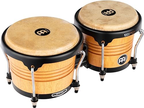 Meinl Percussion FWB190AF Free Ride Series Wood Bongos, Amber Flame Finish Meinl Percussion