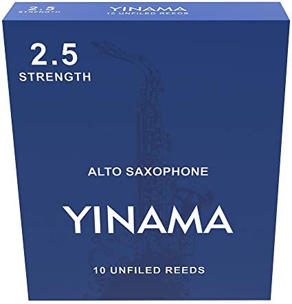 Alto Saxophone Reeds for Alto Sax Strength 2.5; Box of 10 Yinama