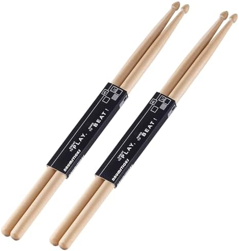 2 Pairs of 5A Nylon Drum Sticks, Plastic Drum Sticks with Non-Slip Handles for Kids Adults Electronic Drums Exercise Instrument Percussion Accessories OIETON