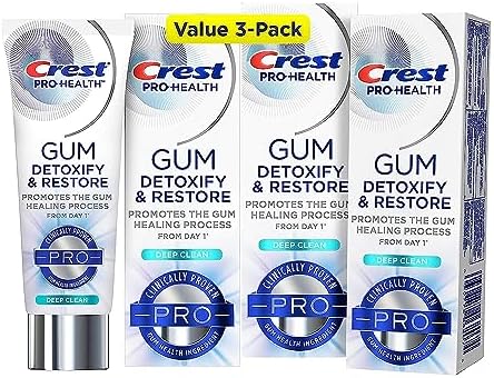 Crest Pro-Health Gum Detoxify and Restore Toothpaste, Deep Clean, 3.5 oz, Pack of 3 Crest