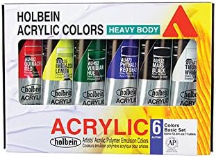 Holbein Hb Artist Acrylic Basic Set of 6 60Ml Holbein