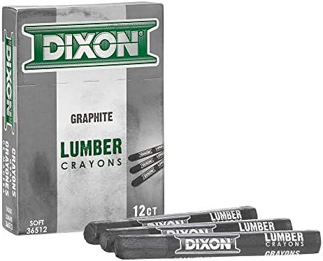 Dixon Lumber Crayons, 4.5 X 0.5, Carbon Black, Dozen Dixon