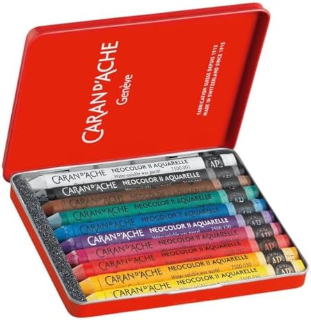 Caran d'Ache Classic Neocolor II Water-Soluble Pastels, 10 Colors CARAN d'ACHE