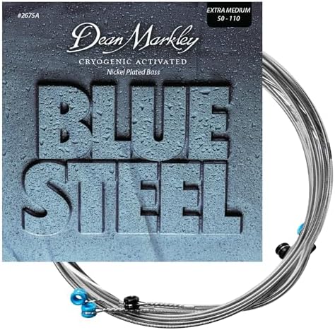 Отличные струны для бас-гитары Dean Markley Blue Steel, 4 струны, 40-95 Extra Light, обработанные криогенной обработкой для теплого и богатого тембра Dean Markley