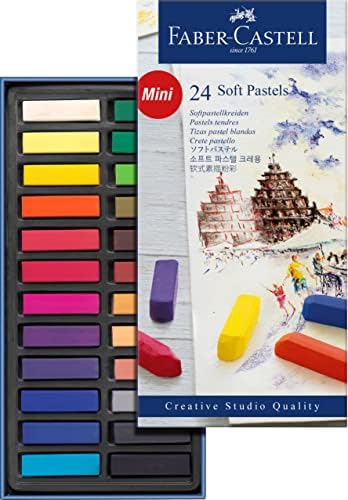 FABER-CASTELL Creative Studio Soft Pastel Mini Sticks (1.25”) - 24 Vivid Colors, Assorted (Pack of 1) Faber-Castell