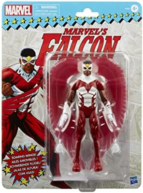 Игрушечная фигура Falcon 15 см из серии Marvel Legends, ретро-упаковка, 3 аксессуара, подвижные элементы Marvel