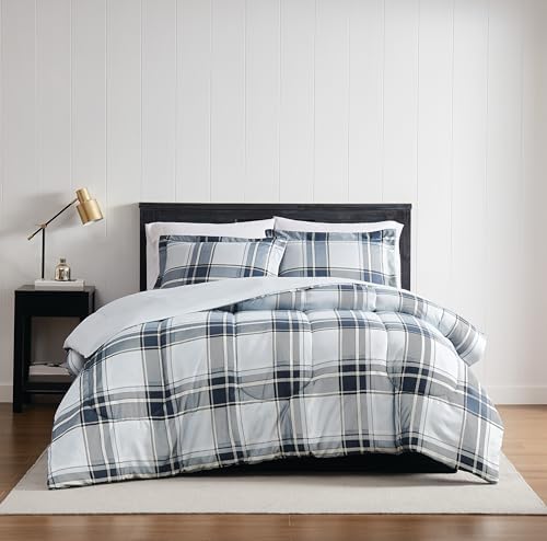 London Fog Nottingham Plaid Comforter Set Multiple Polyester 2-Piece Twin XL Comforter Set, Plaid Themed, for Men and Women, Oeko-TEX Certified Confidence London Fog