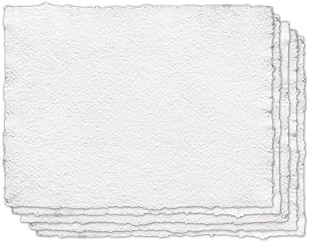 18" x 24" 100% Cotton Handmade Paper for Mixed Media, 200 GSM, 5 Sheets/Pack (CO2001824MM) INDIGO ARTPAPERS