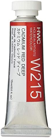 Holbein Artist's Watercolor 15ml Tube (Cadmium Red Deep) W215 Holbein