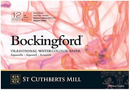 Bockingford 300gsm Glued Pad 10" x 7" (260 x 180mm) Hot Pressed Bockingford