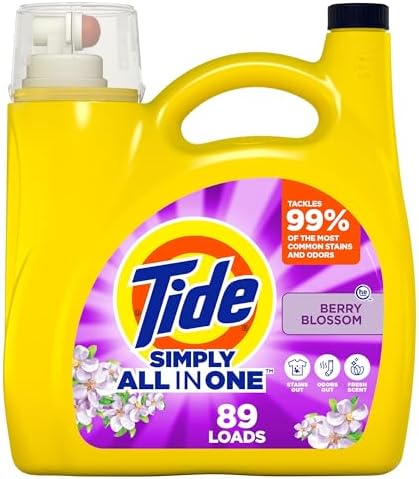 Жидкий стиральный порошок Tide Simply Clean & Fresh с ароматом ягодного цветка, 89 стирок, 3,47 л Tide