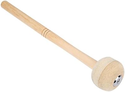 Bass Drum Mallet, Maple Stick Wool Felt Head Mallets Hammer Percussion Instrument Accessory Dilwe