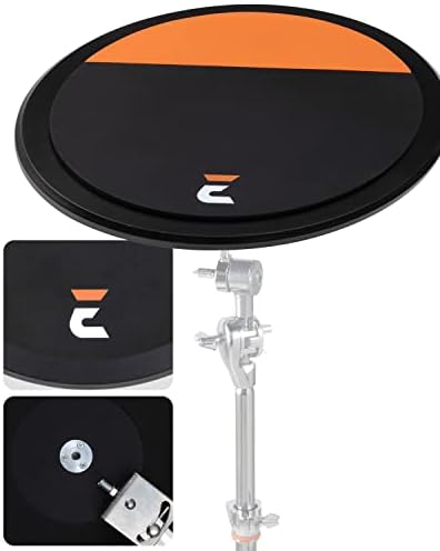 10” Drum Practice Pad, Dual Surface & Mountable, Orange & Black, High-Quality Gum Rubber, Simulate Snare Drum & Tom Drum, Versatile Practice to Light Up Your Muscles. Edge Hardware Design PD10 EHWD