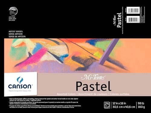 Canson Drawing Pad Mi-Teintes, 12"X16", Colors May Vary Canson