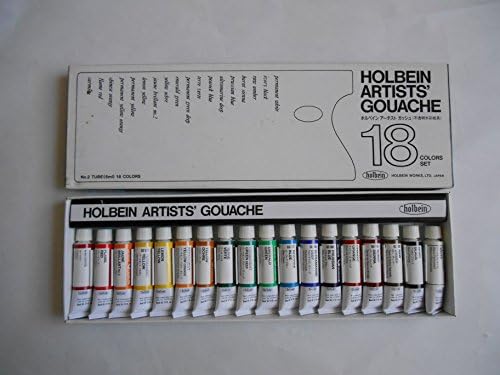 Holbein Artist Gouache Set : 18 x 5ml tubes Holbein