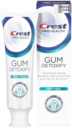 Crest Pro-Health Gum Detoxify Deep Clean Toothpaste 4.8 oz - Anticavity, Antibacterial Flouride Toothpaste, Clinically Proven, Gum and Enamel Protection, Plaque Control (Pack of 2) Crest