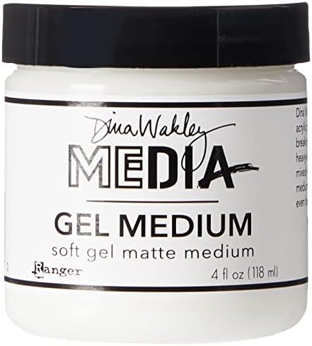 Ranger Dina Wakley Media Gel Medium 4oz Jar, Matte Finish Ranger