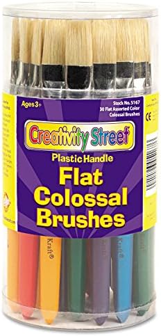 Кисти для юных художников Creativity Street Colossal, плоские, ассорти, 18 см, 30 штук Chenille Kraft