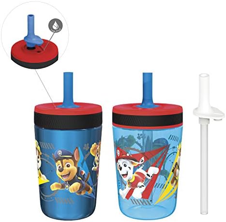 Zak Designs Baby Shark Kelso Tumbler Set, Leak-Proof Screw-On Lid with Straw, Bundle for Kids Includes Plastic and Stainless Steel Cups with Bonus Sipper (3pc Set, Non-BPA)15 fl oz. ZAK Designs