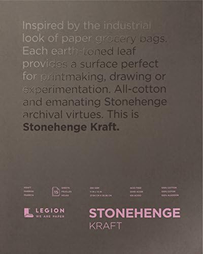 Yupo Paper Legion Stonehenge Pad (L21 STP250KR912), 9 X 12 inches, Kraft Paper, 15 Sheets Legion Paper