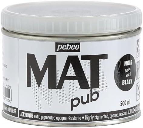 Pebeo Mat Pub, extra fine, 500 ml-Bright Green Acrylic Paint PEBEO