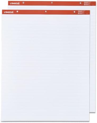 Universal UNV35601 27 in. x 34 in. Easel Pads/Flip Charts - White (2/Carton) Universal