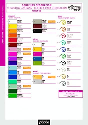 Пебео Vitrea 160, Opaque - Контурная краска для стекла, 20 мл - изумрудная, Для создания уникальных рельефных эффектов PEBEO