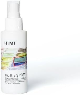 HIMI Gouache 100ml (3.38-oz) Bottle Wetting Spray, Suitable for gouache pigments, Art Supplies for Professionals, Nice Gift Art hobbyist HIMI