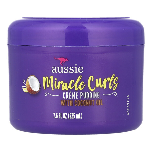 Крем-пудинг Miracle Curls с кокосовым маслом для создания идеальных локонов, 225 мл, без парабенов и сульфатов Aussie