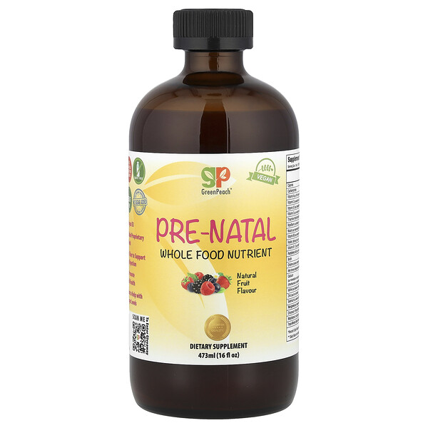 Pre-Natal, Whole Food Nutrient, Natural Fruit, 16 fl oz (473 ml) GreenPeach