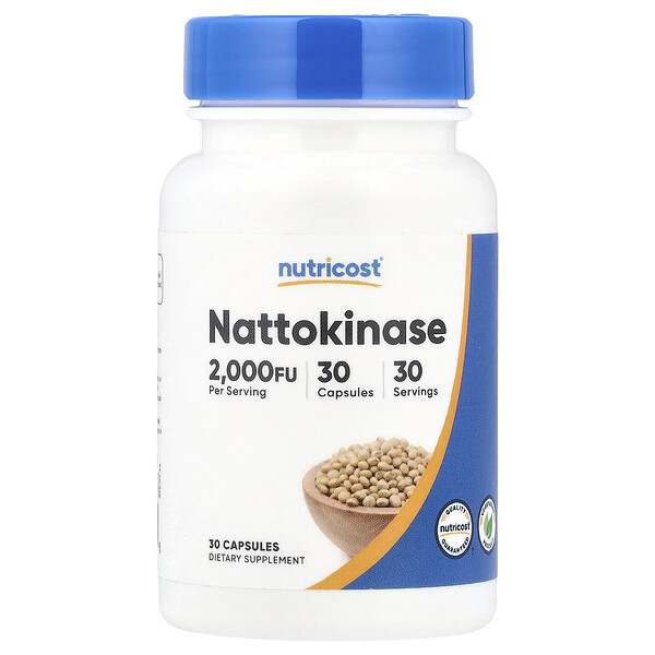 Nattokinase, 2,000 FU, 30 Capsules Nutricost