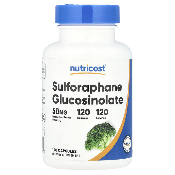 Sulforaphane Glucosinolate , 50 mg, 120 Capsules Nutricost