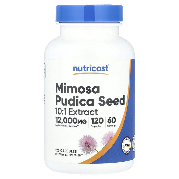 Mimosa Pudica Seed, 12,000 mg, 120 Capsules (6,000 mg per Capsule) Nutricost