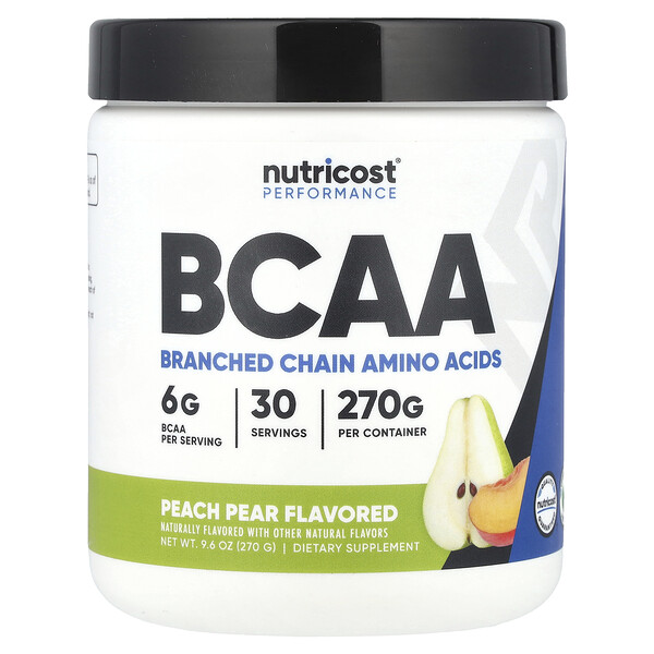 Performance, BCAA, Peach Pear, 9.6 oz (270 g) Nutricost