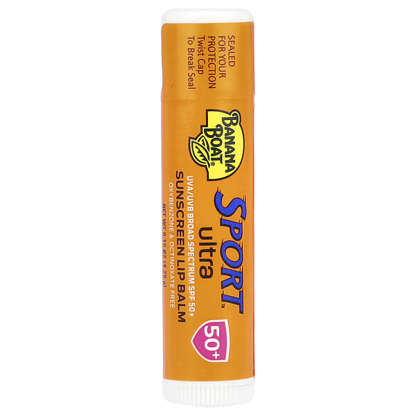 Sport™ Ultra, Sunscreen Lip Balm, SPF 50+, 2 Pack, 0.15 oz (4.25 g) Each Banana Boat