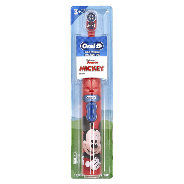 Kids, Battery Toothbrush, Soft, 3+Years, Disney Junior Mickey, 1 Toothbrush Oral-B