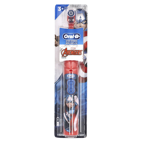 Kids, Battery Toothbrush, Soft, 3+Years, Marvel Avengers, 1 Toothbrush Oral-B