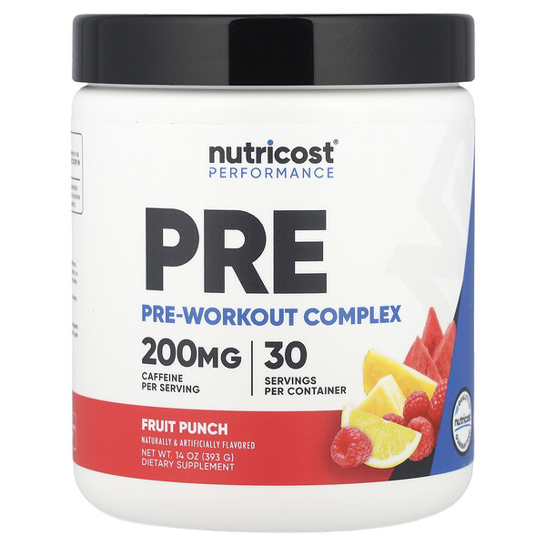 Performance, Pre-Workout Complex, Fruit Punch, 14 oz (393 g) Nutricost