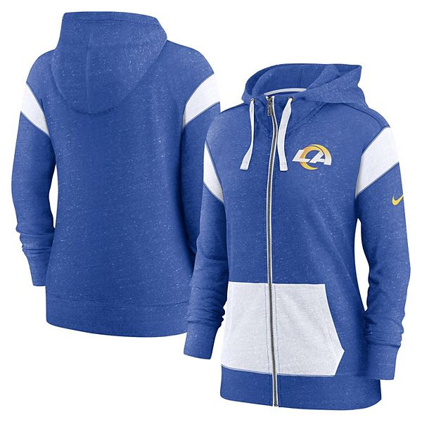 Women's Nike Royal/White Los Angeles Rams Monaco Lightweight Full-Zip Hoodie Nike