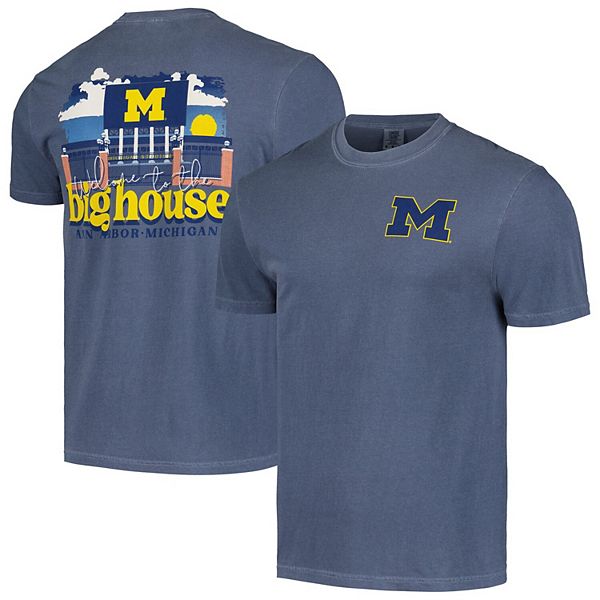 Unisex Navy Michigan Wolverines Hyper Local Stadium Gates T-Shirt Image One