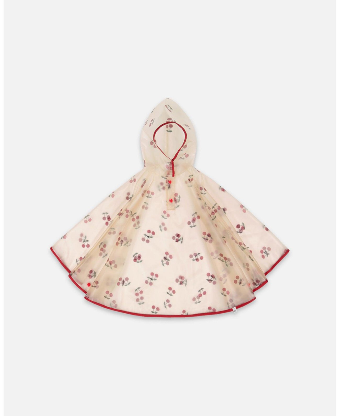 Girl Red Cherry Printed Rain Cape - Toddler|Child Deux par Deux